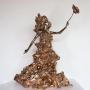 Paper Bride Sculpture-Rose in Garden;